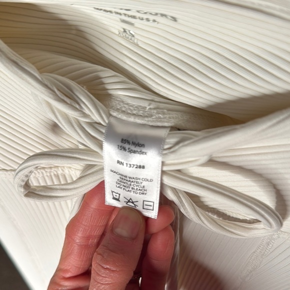 NWT YEAR OF OURS Ribbed Football Leggings Lace-Up Pants • White • XS - Picture 14 of 14